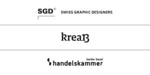 Mitgliedschaften Grafikdesign Cueni. SGD Swiss Graphic Designers, KreaB, Handelskammer beider Basel.