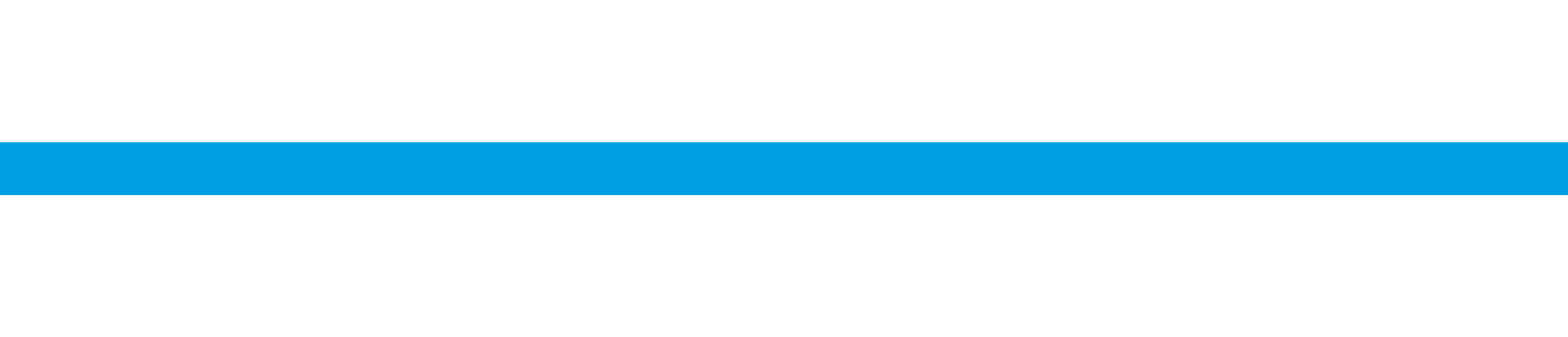 Cyan-blaue, horizontale Linie als grafisches Branding-Element.