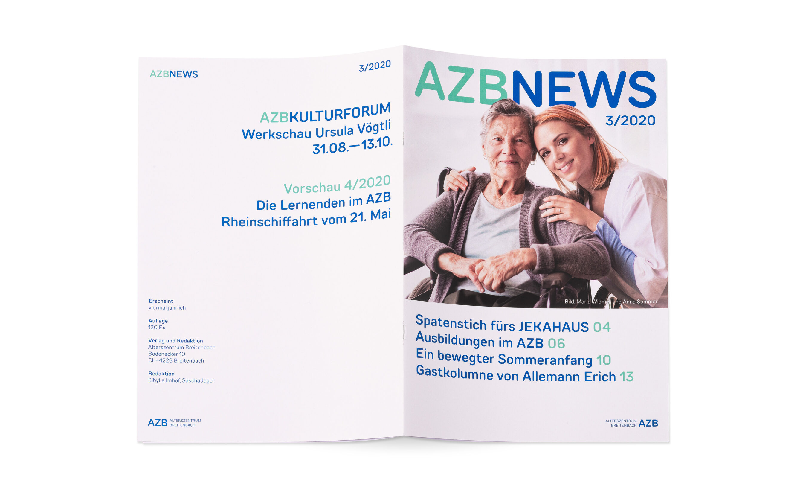 Coverdesign/Umschlaggestaltung des Newsletters AZB.