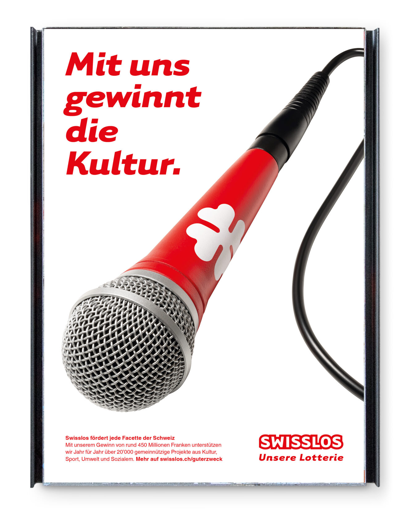Plakatgestaltung Swisslos PR-Kampagne Bereich Kultur.