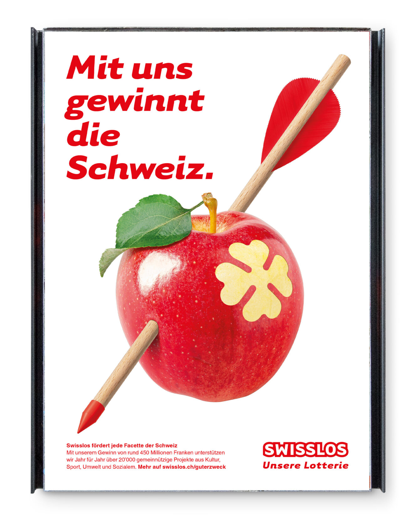 Plakatgestaltung Swisslos PR-Kampagne Bereich Schweiz.