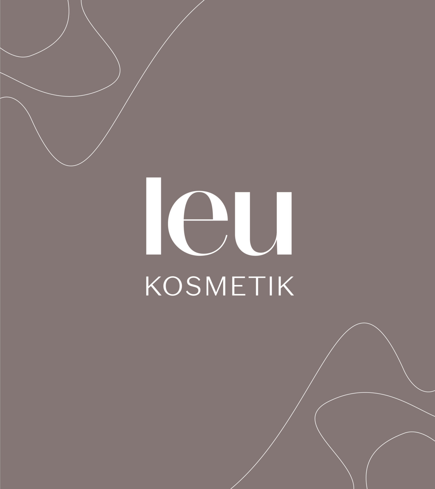 Logo-Design für ein Kosmetik-Studio. Grafik-Elemente an den Seiten.