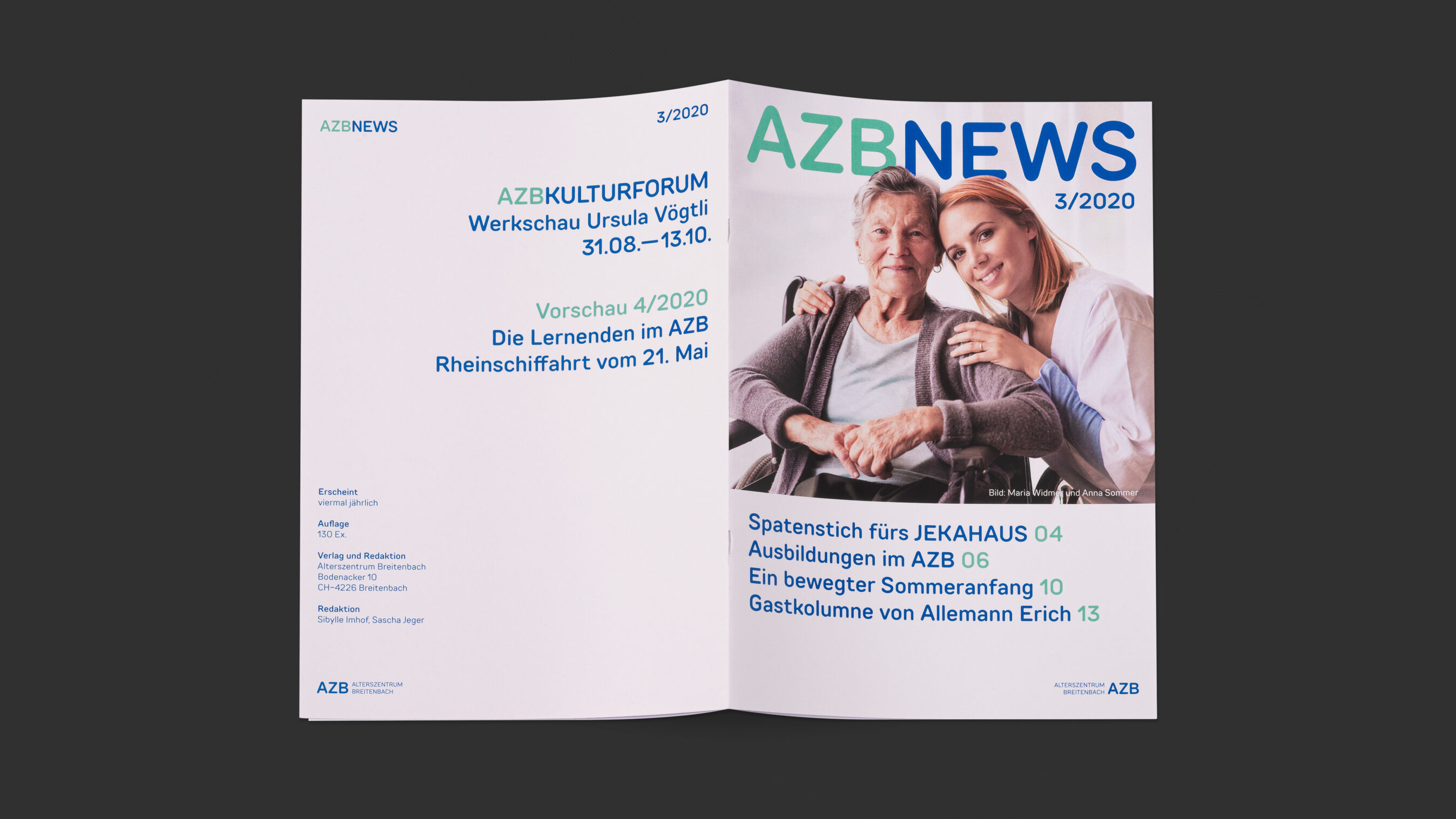 Coverdesign/Umschlaggestaltung des Newsletters AZB.