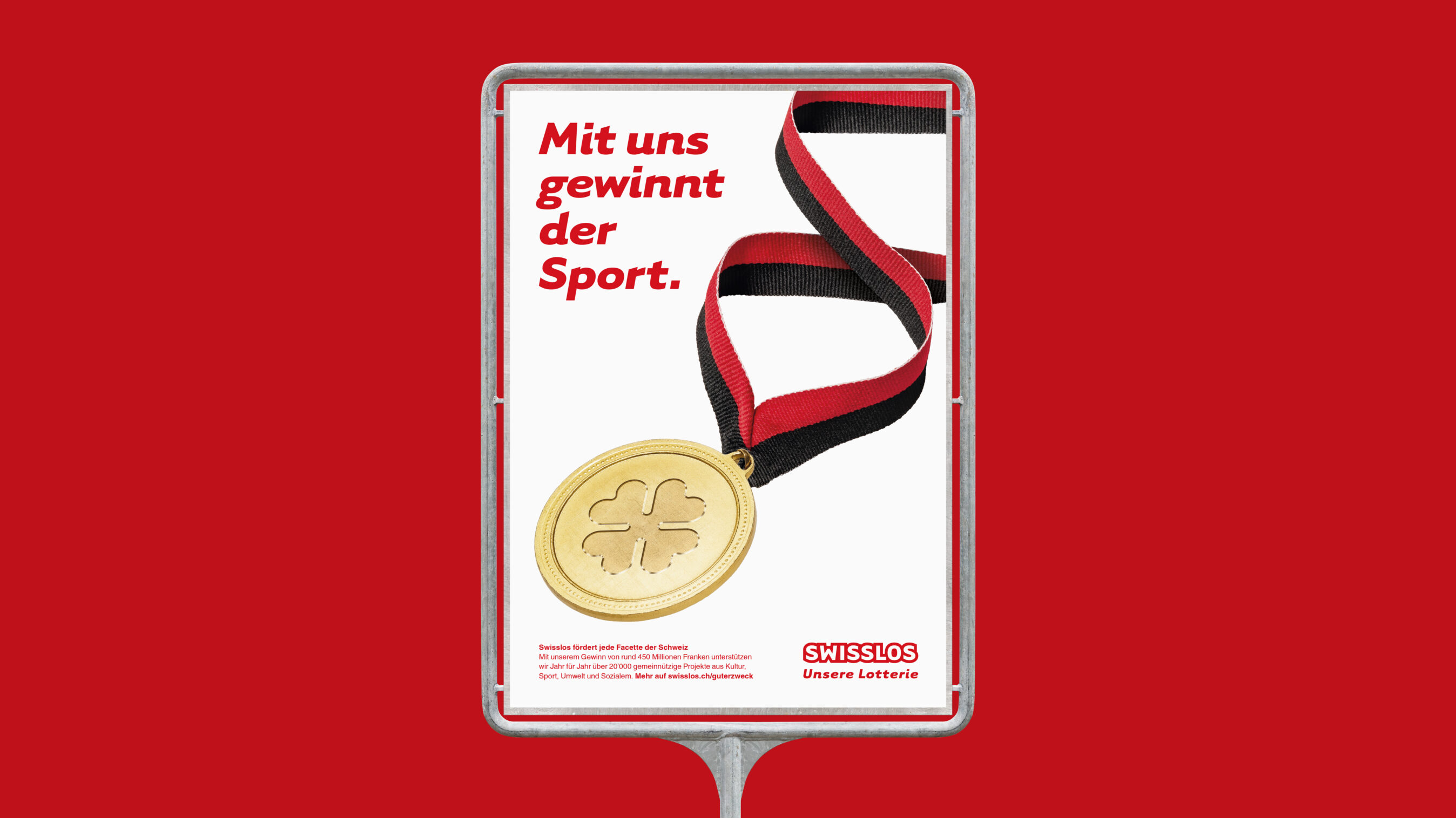 Plakatgestaltung Swisslos PR-Kampagne Bereich Sport.