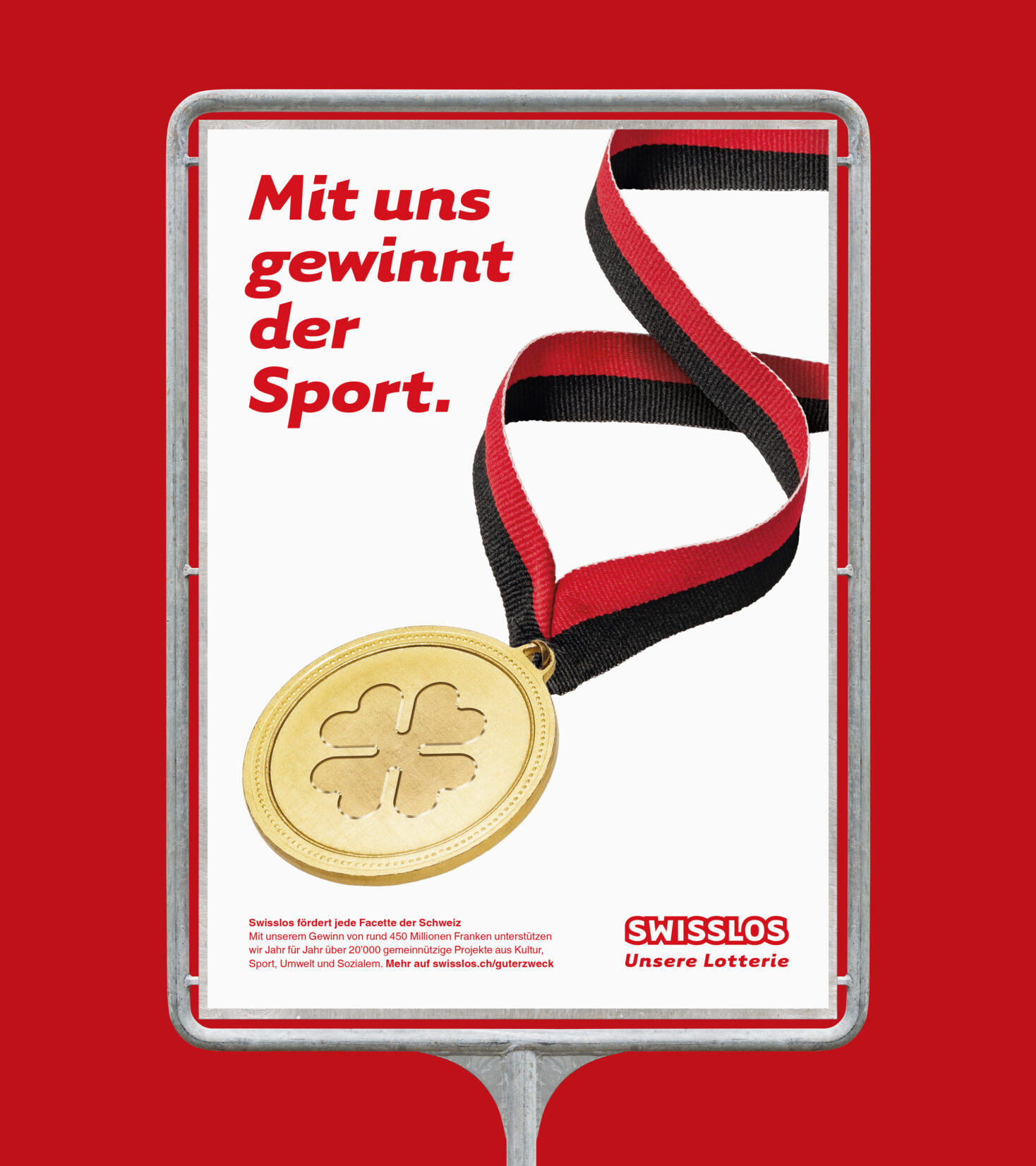 Plakatgestaltung Swisslos PR-Kampagne Bereich Sport.