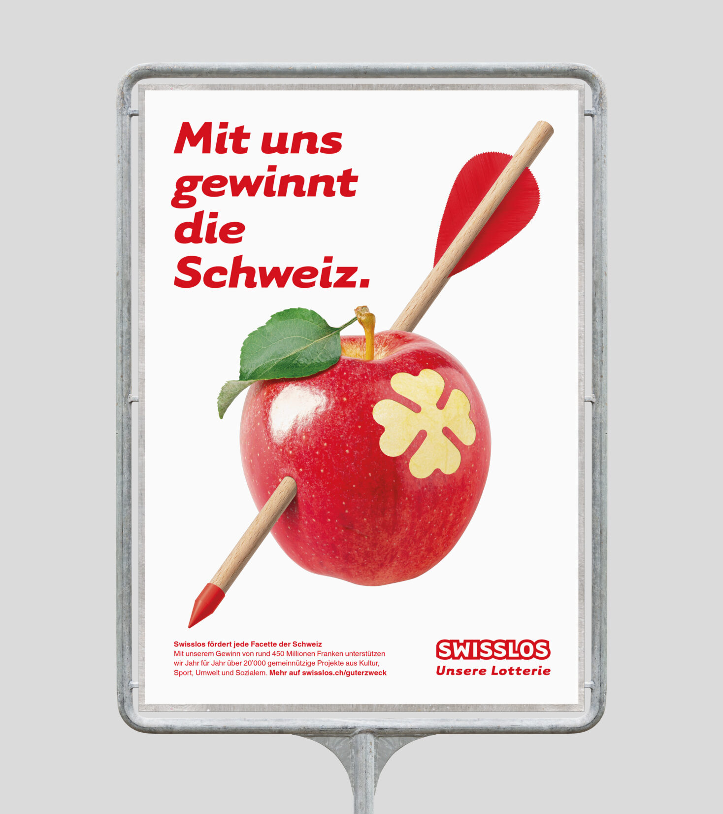 Plakatgestaltung Swisslos PR-Kampagne Bereich Schweiz.